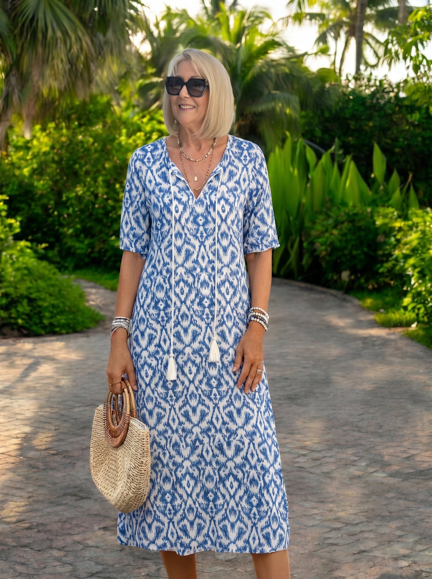 Luna | Vestido midi de estilo boho desenfadado