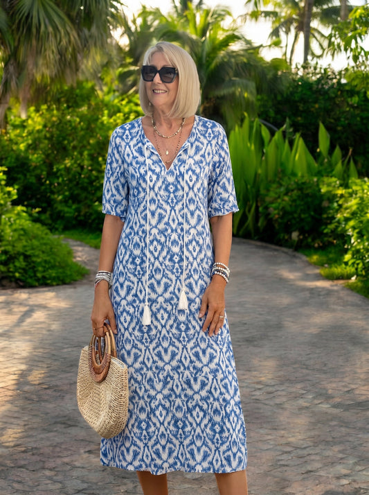 Luna | Vestido midi de estilo boho desenfadado