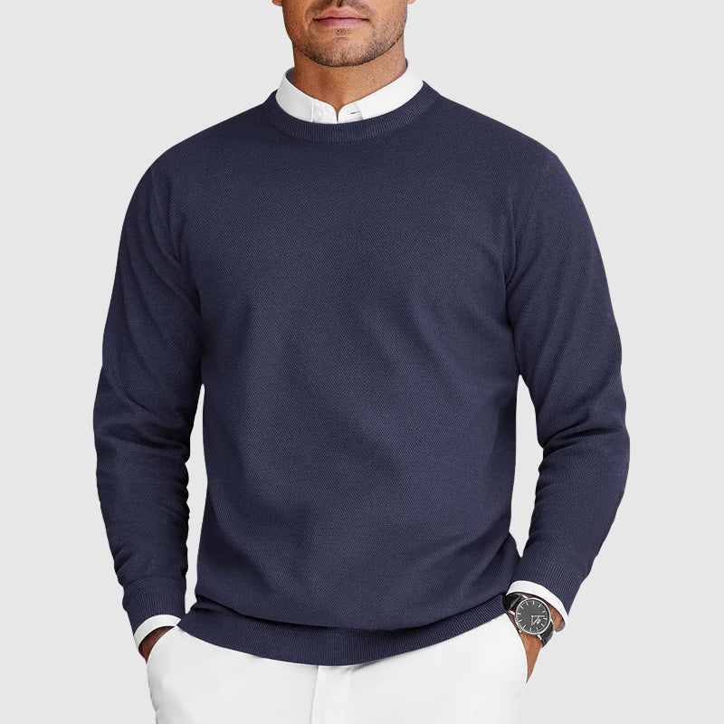 Suéter de Cuello Redondo Casual para Hombre