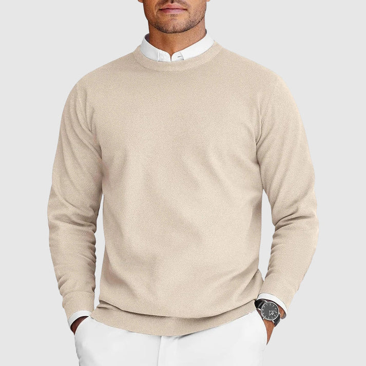 Suéter de Cuello Redondo Casual para Hombre