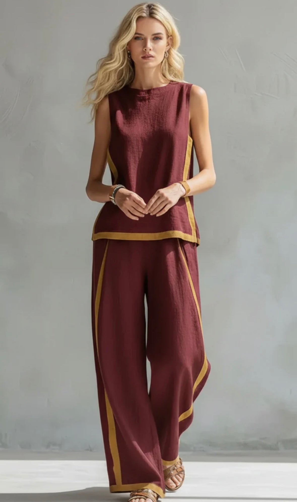 Leila | Conjunto Elegante en Algodón y Lino