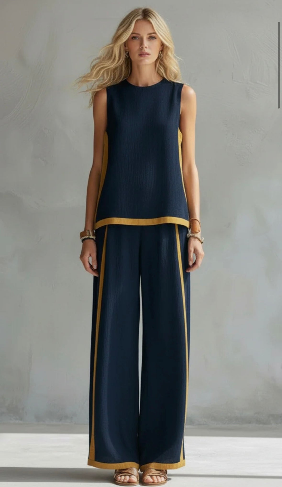 Leila | Conjunto Elegante en Algodón y Lino