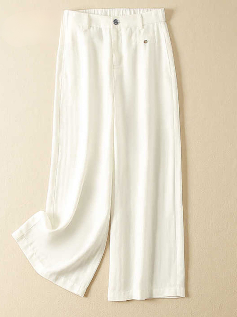 Pantalones Anchos de Jacquard Elegantes
