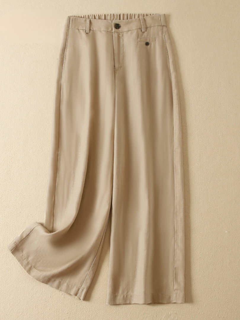 Pantalones Anchos de Jacquard Elegantes