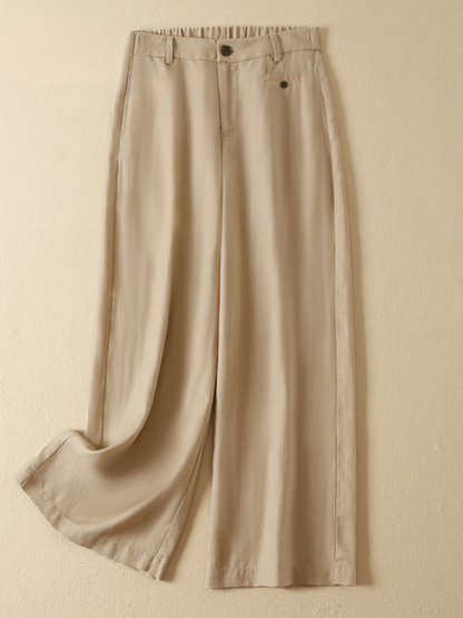 Pantalones Anchos de Jacquard Elegantes