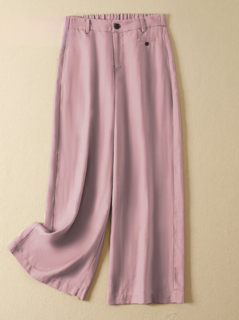 Pantalones Anchos de Jacquard Elegantes