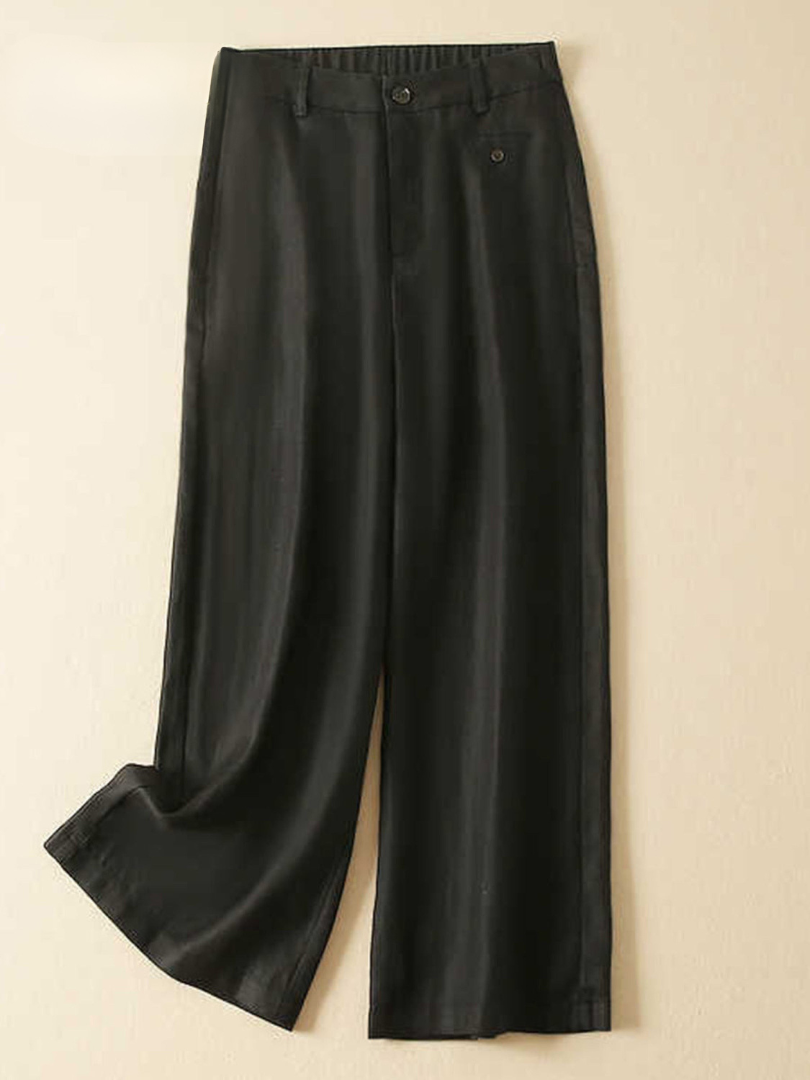Pantalones Anchos de Jacquard Elegantes