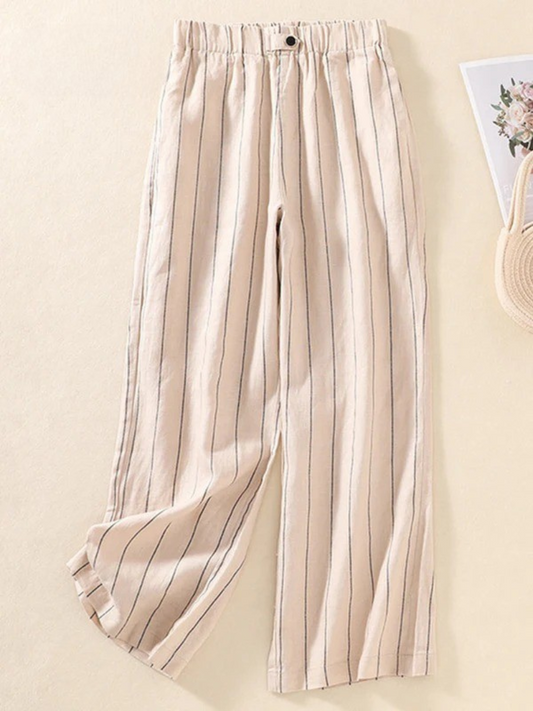 Pantalones Rayados Elegantes