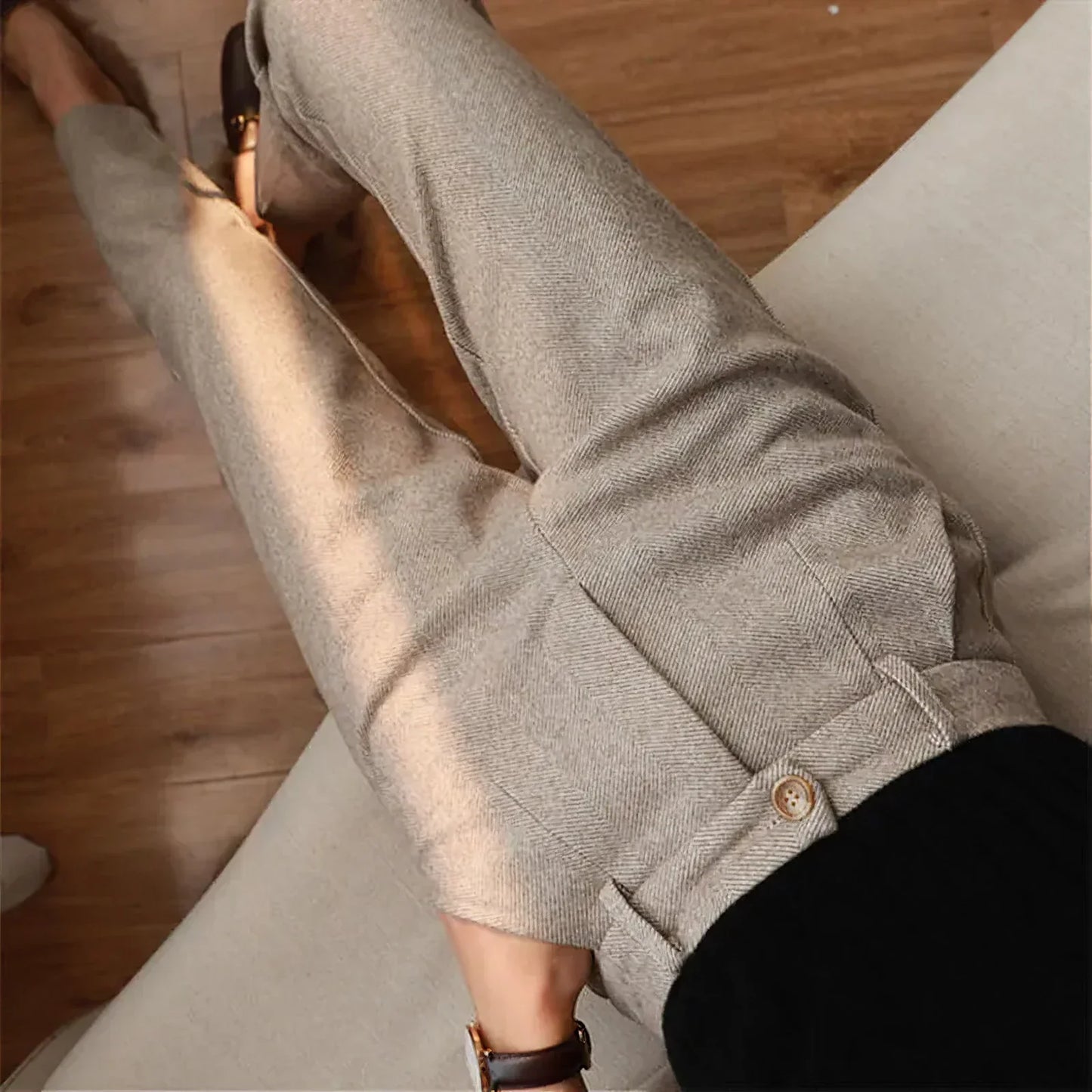 Pantalones Elegantes de Lana Pura a Medida