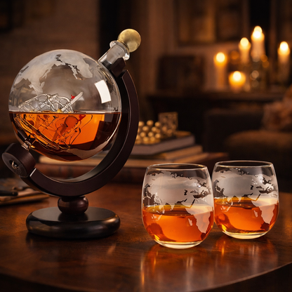 Sebastián | Set Whisky Mapa del Mundo 500 ml