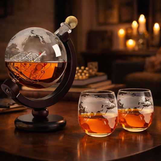 Sebastián | Set Whisky Mapa del Mundo 500 ml