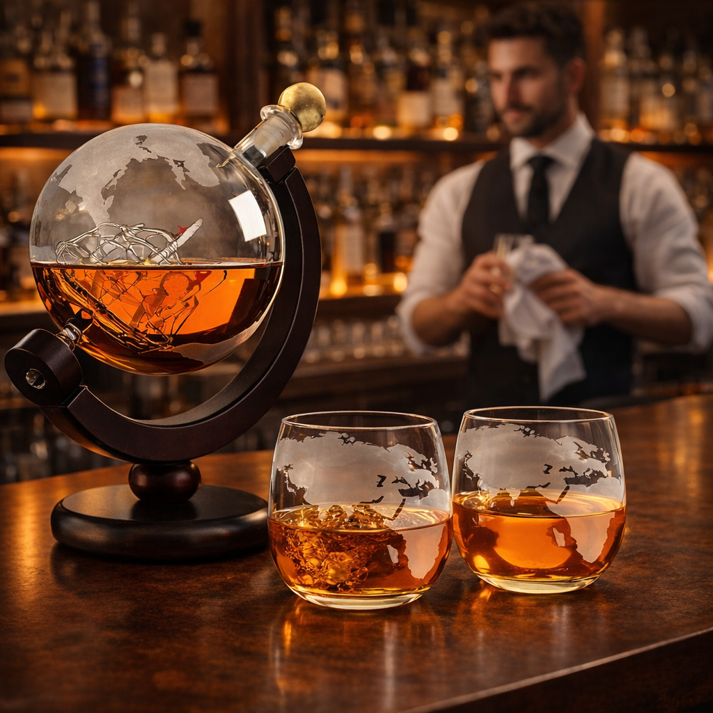 Sebastián | Set Whisky Mapa del Mundo 500 ml