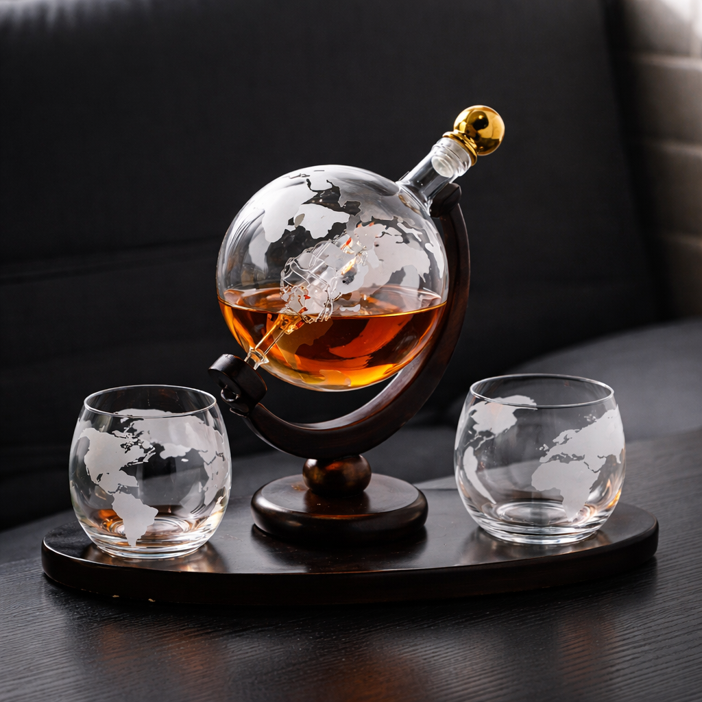 Sebastián | Set Whisky Mapa del Mundo 500 ml