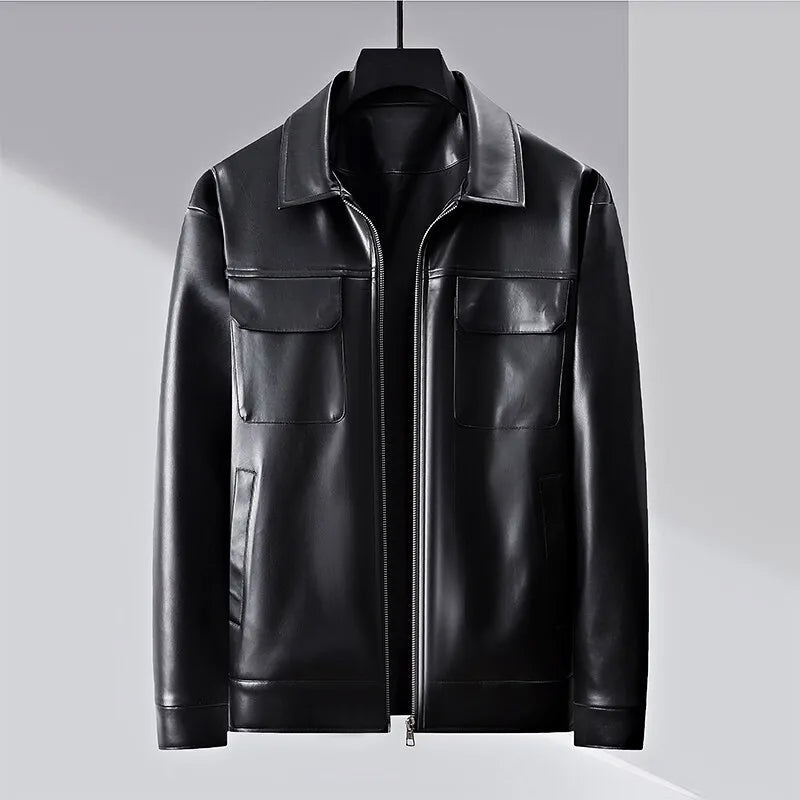 Alessandro – Chaqueta de Cuero Sintético con Elegancia Atemporal