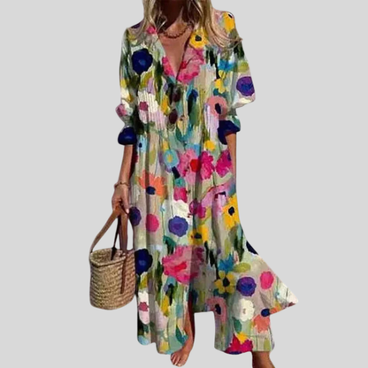 Zariah | Elegante vestido largo de estilo bohemio