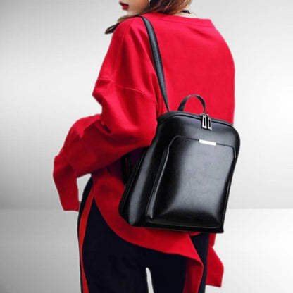 Elegante mochila clásica de doble cremallera