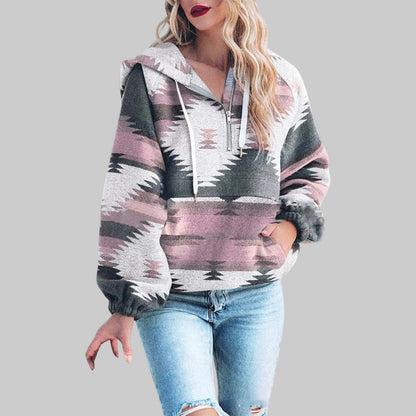 SAKU™ - Sudadera con capucha de manga larga y cremallera, cómoda y oversize