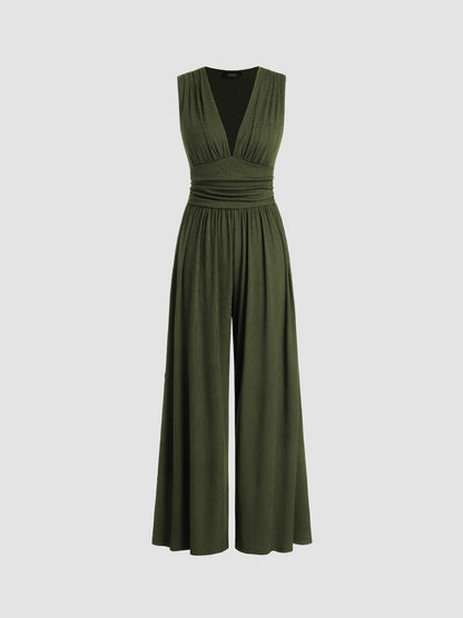 CARIDAD – Mono Chic Sin Mangas de Pierna Ancha