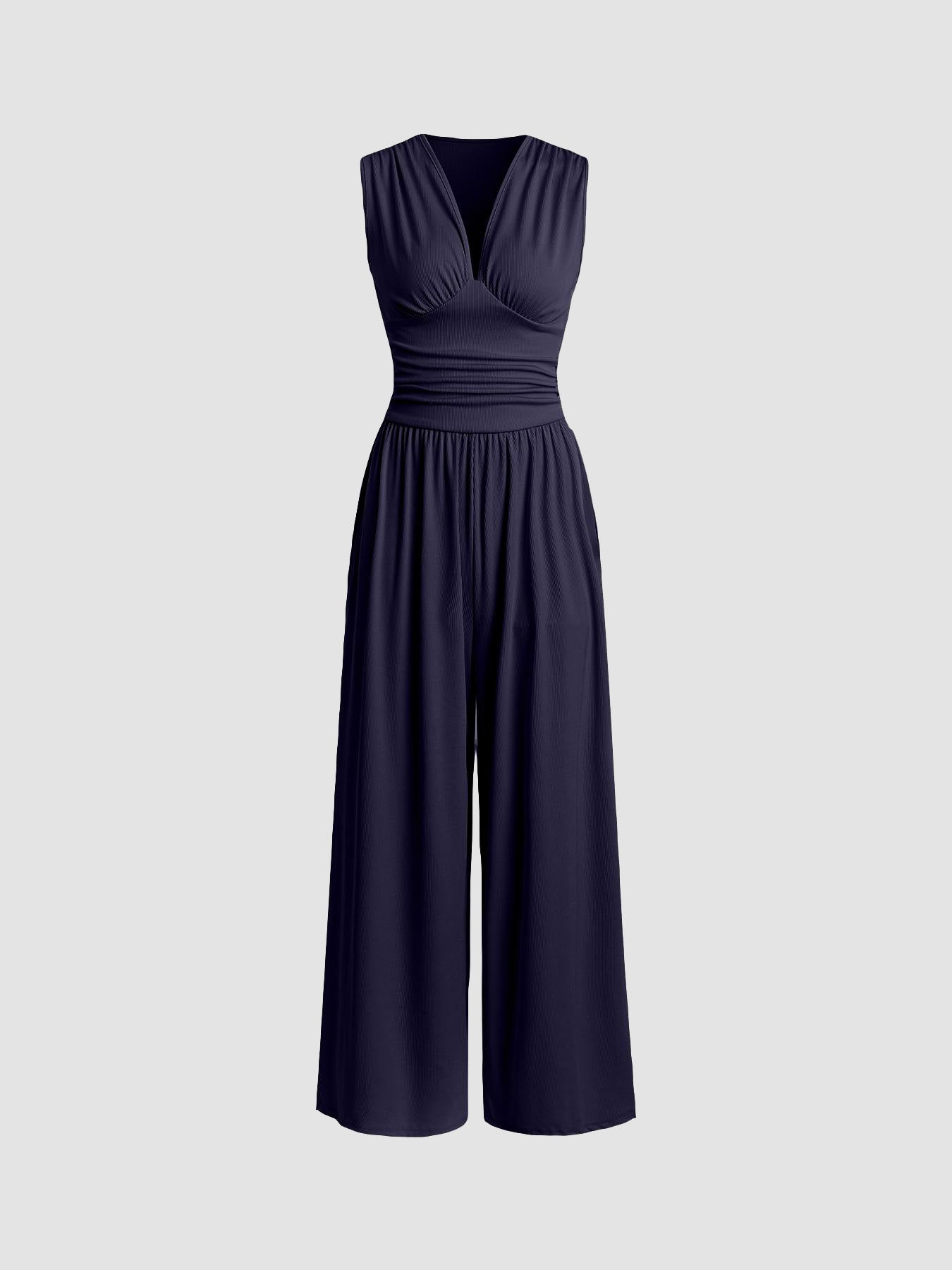 CARIDAD – Mono Chic Sin Mangas de Pierna Ancha