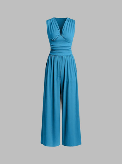 CARIDAD – Mono Chic Sin Mangas de Pierna Ancha