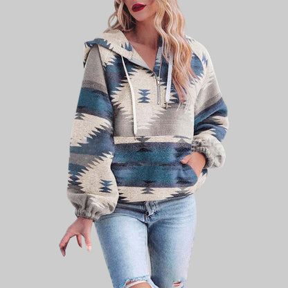 SAKU™ - Sudadera con capucha de manga larga y cremallera, cómoda y oversize