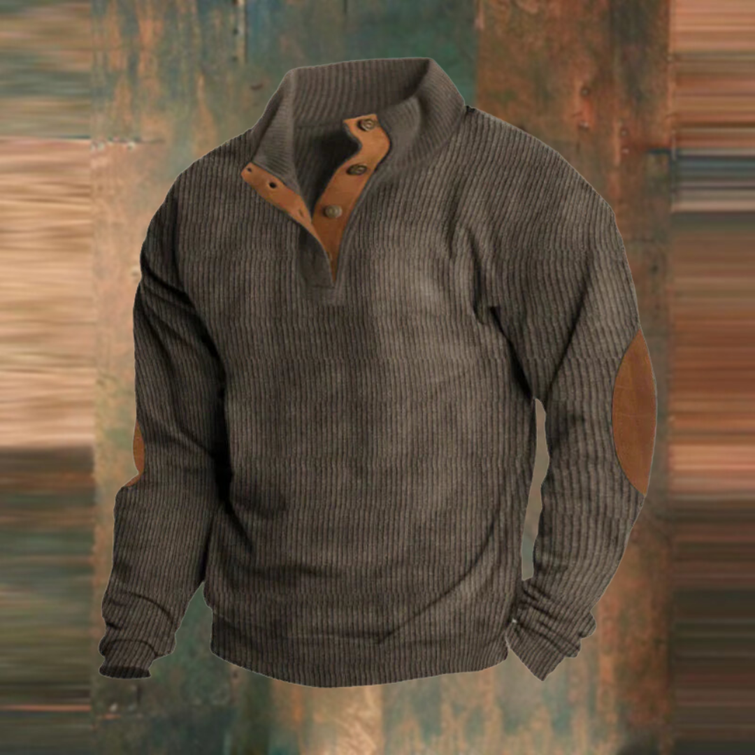 Sudadera de lujo con cuello alto y mangas largas