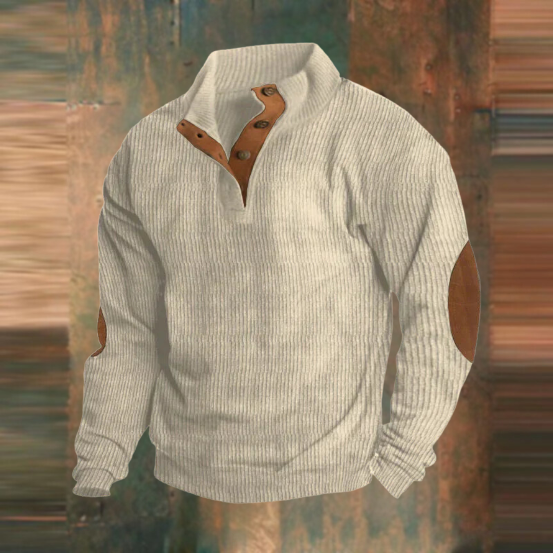 Sudadera de lujo con cuello alto y mangas largas
