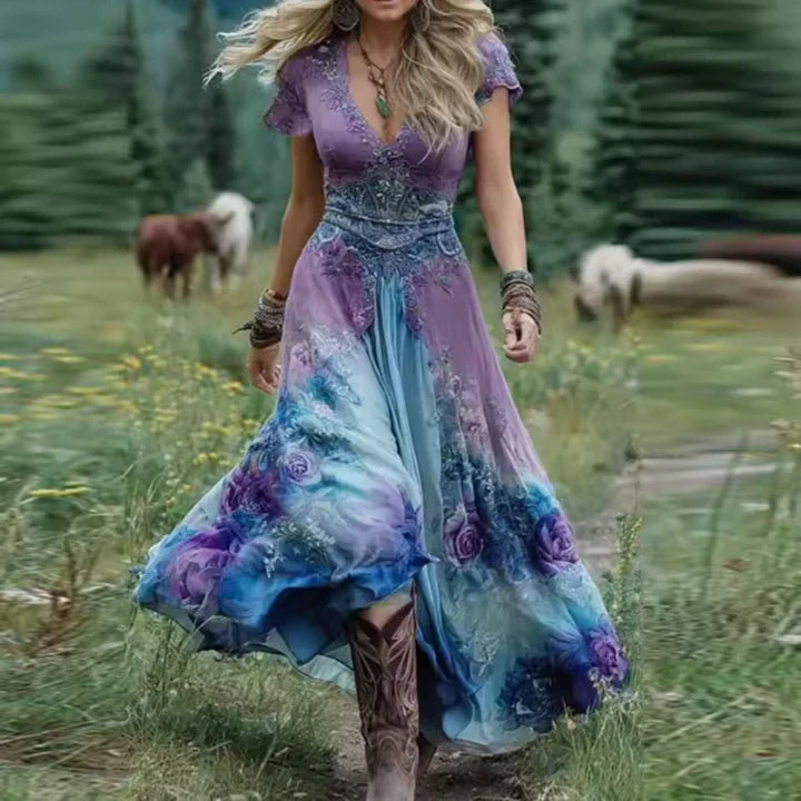 Celestine | Vestido Floral Fluido a Medida