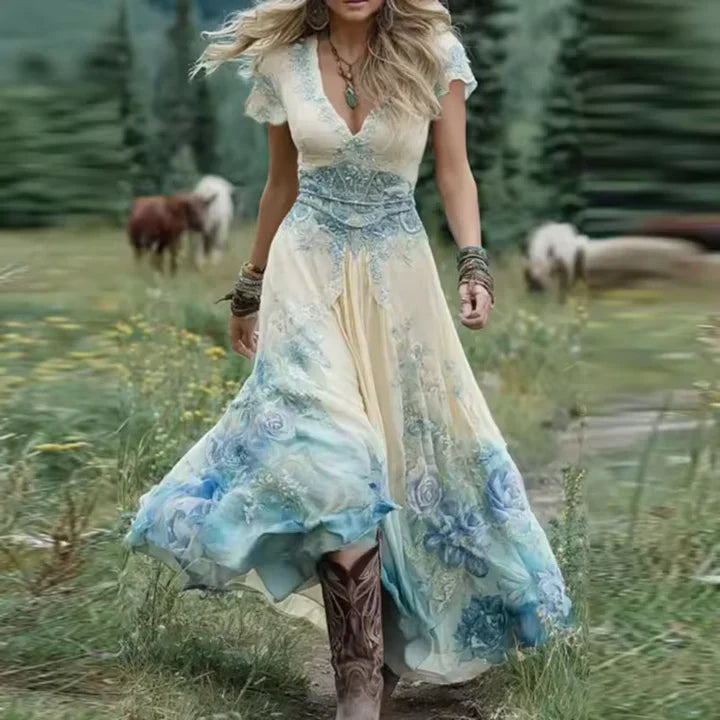 Celestine | Vestido Floral Fluido a Medida