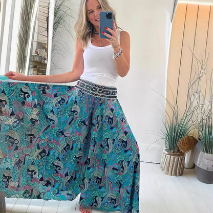 Pantalones Boho Anchos - Estilo Elegante