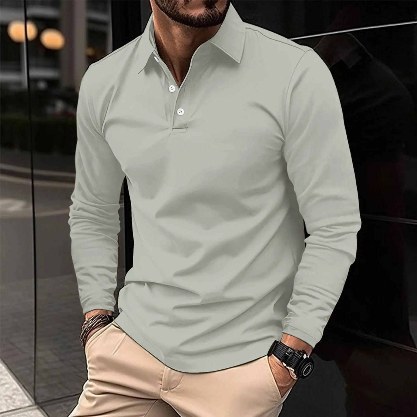Ethan™ | Polo Casual de Manga Larga