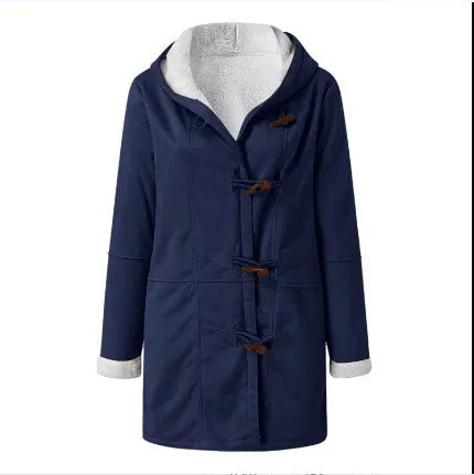 Daphne – Abrigo de Invierno con Capucha de Forro Polar Vintage para Mujeres