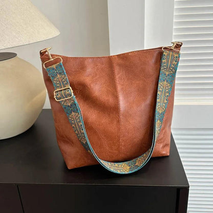 Bolsa de Hombro Vintage de Piel Greta