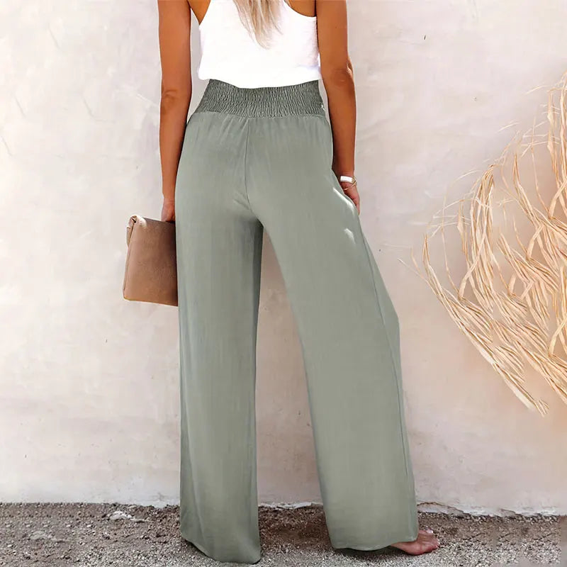 Pantalones Anchos de Cintura Alta