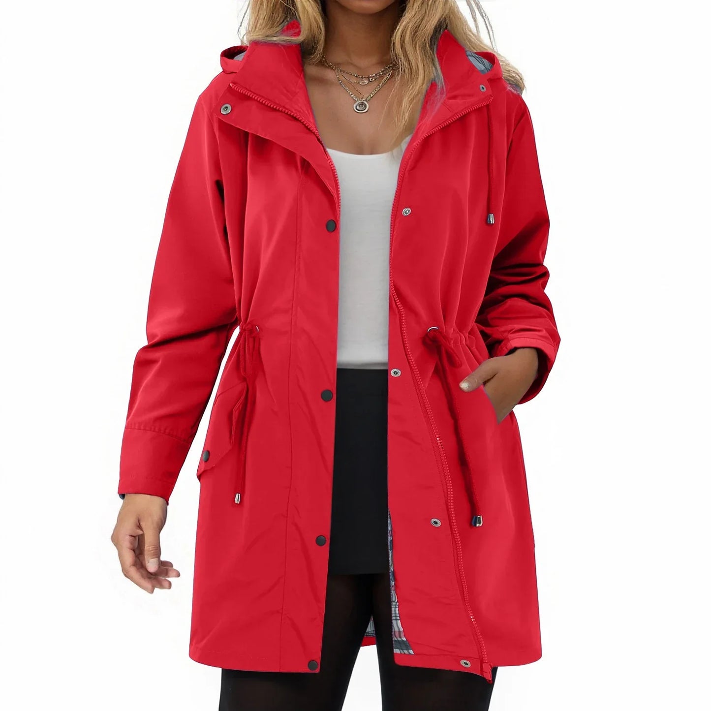 Iris – Chaqueta de lluvia ligera con capucha para mujer