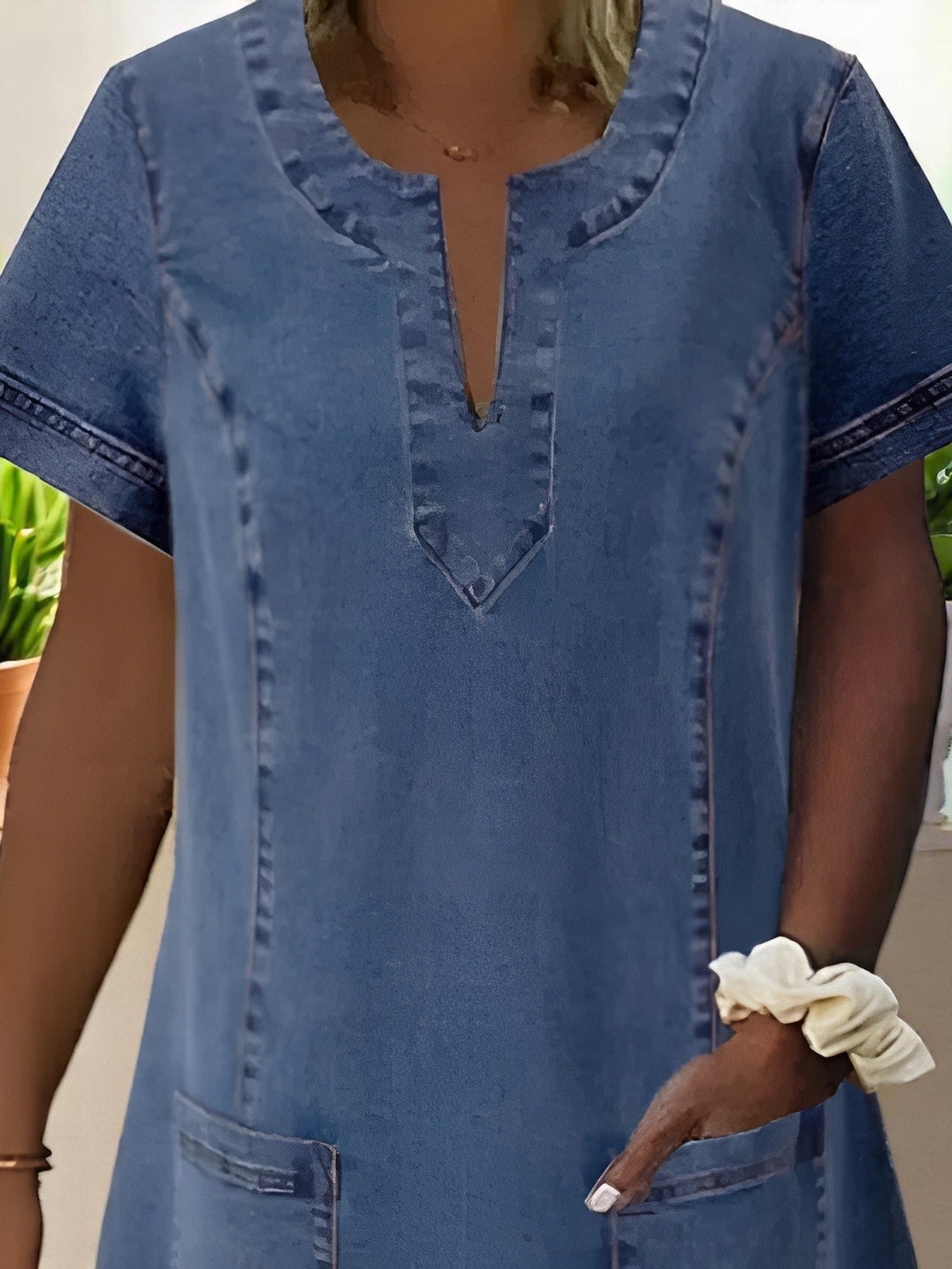 Jillan Vestido de Denim Suave y Elegante