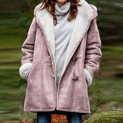 Daphne – Abrigo de Invierno con Capucha de Forro Polar Vintage para Mujeres