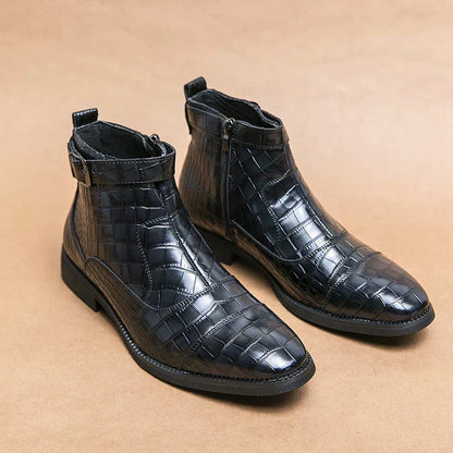 Dylan – Botines de Cuero Sintético con Elegancia Contemporánea
