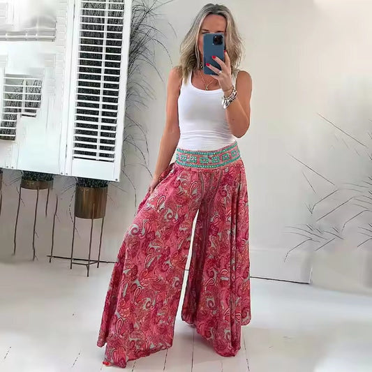 Pantalones Boho Anchos - Estilo Elegante