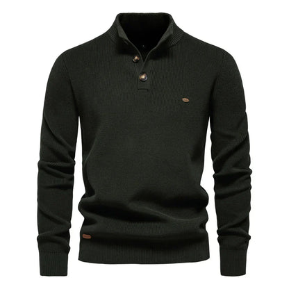 Suéter elegante para hombres con diseño de botones