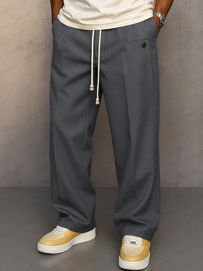 Pantalones de tiro ajustable de estilo urbano cómodo
