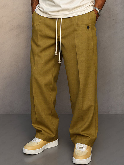 Pantalones de tiro ajustable de estilo urbano cómodo