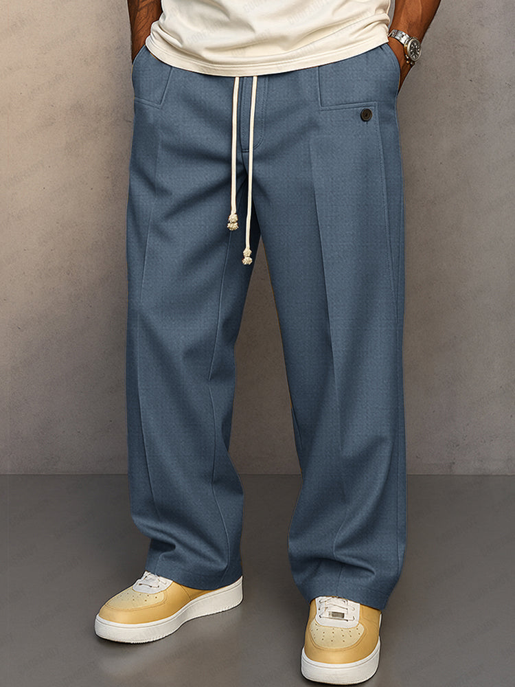Pantalones de tiro ajustable de estilo urbano cómodo