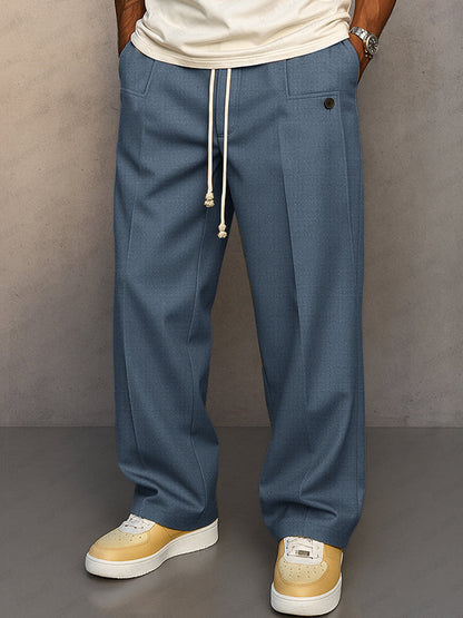 Pantalones de tiro ajustable de estilo urbano cómodo