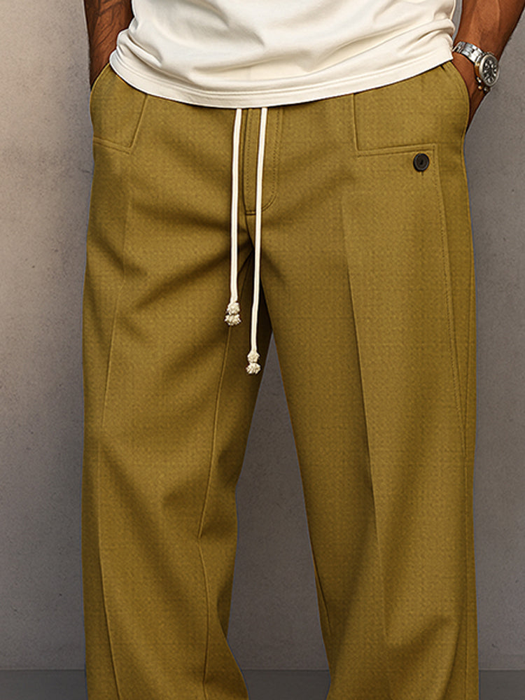 Pantalones de tiro ajustable de estilo urbano cómodo