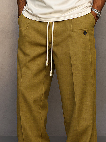 Pantalones de tiro ajustable de estilo urbano cómodo