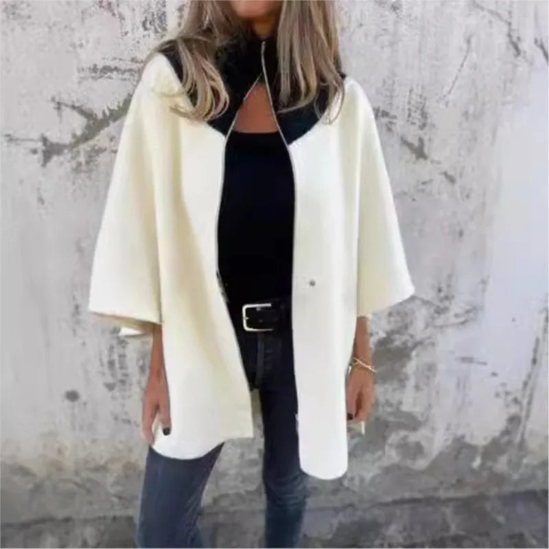 Monica – Chaqueta Casual de Cuello Alto para Mujeres
