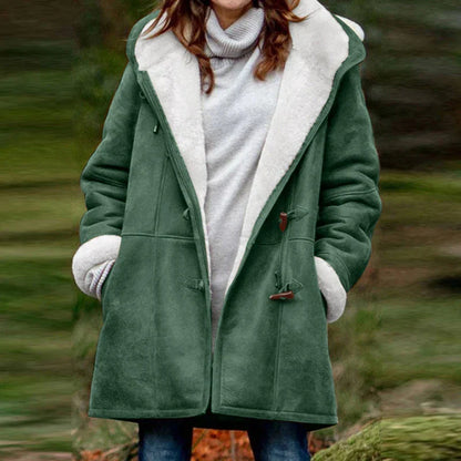Daphne – Abrigo de Invierno con Capucha de Forro Polar Vintage para Mujeres