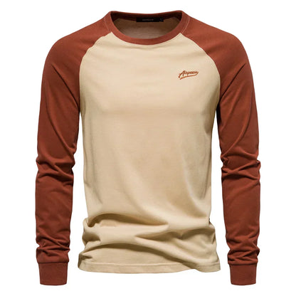 Camiseta de manga larga con mangas raglán