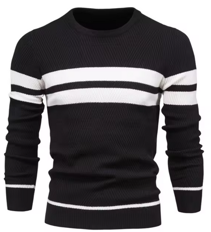Suéter elegante para hombre con patrón de espiga